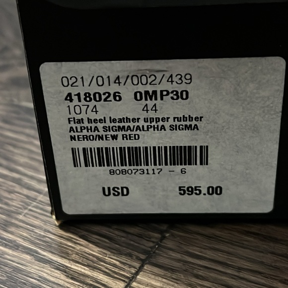 SAINT LAURENT PARIS Alpha Sigma Red High Top Sneakers - Picture 12 of 13